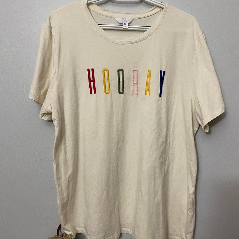 Plus size embroidered graphic t-shirt